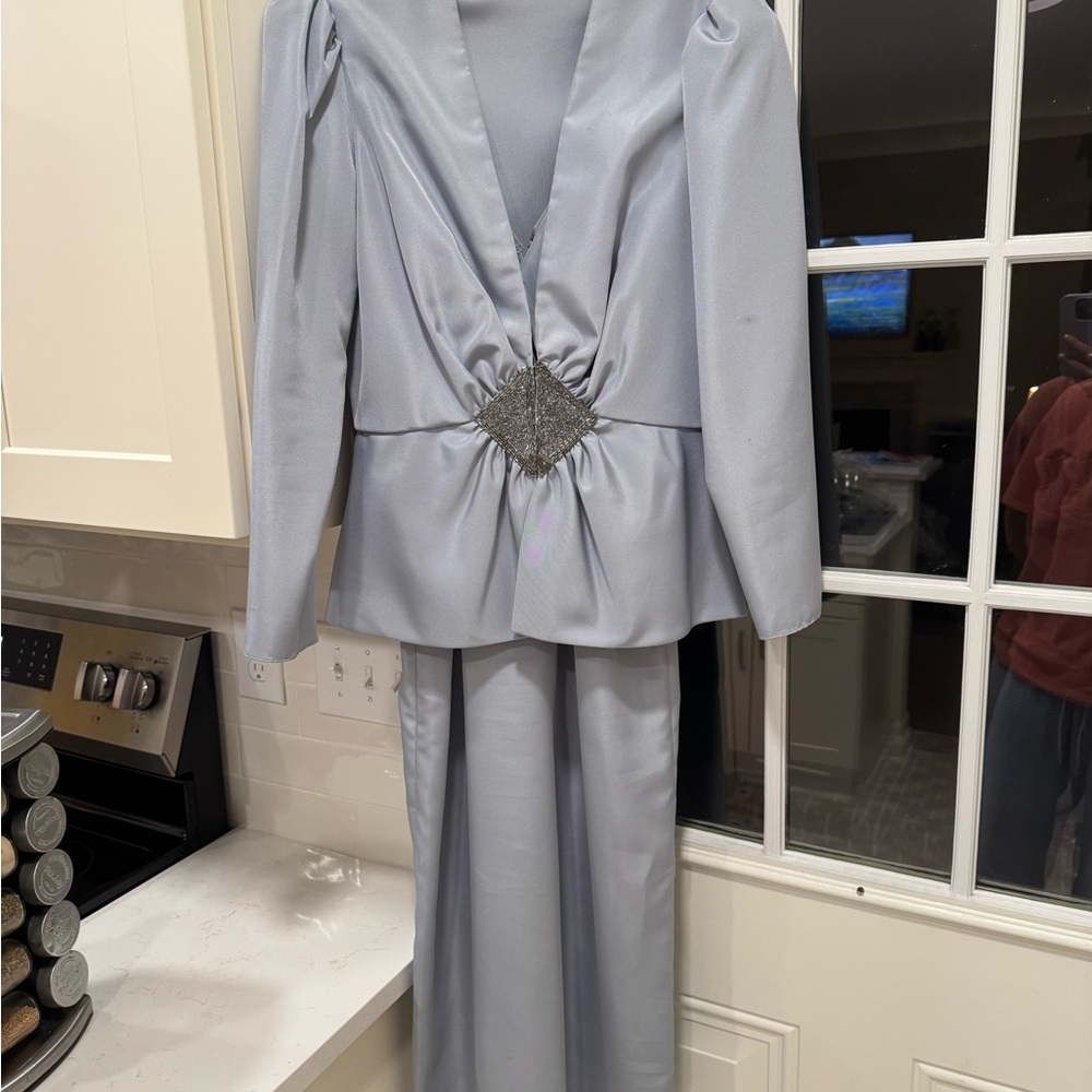 Vintage Silver Gown and Formal Jacket